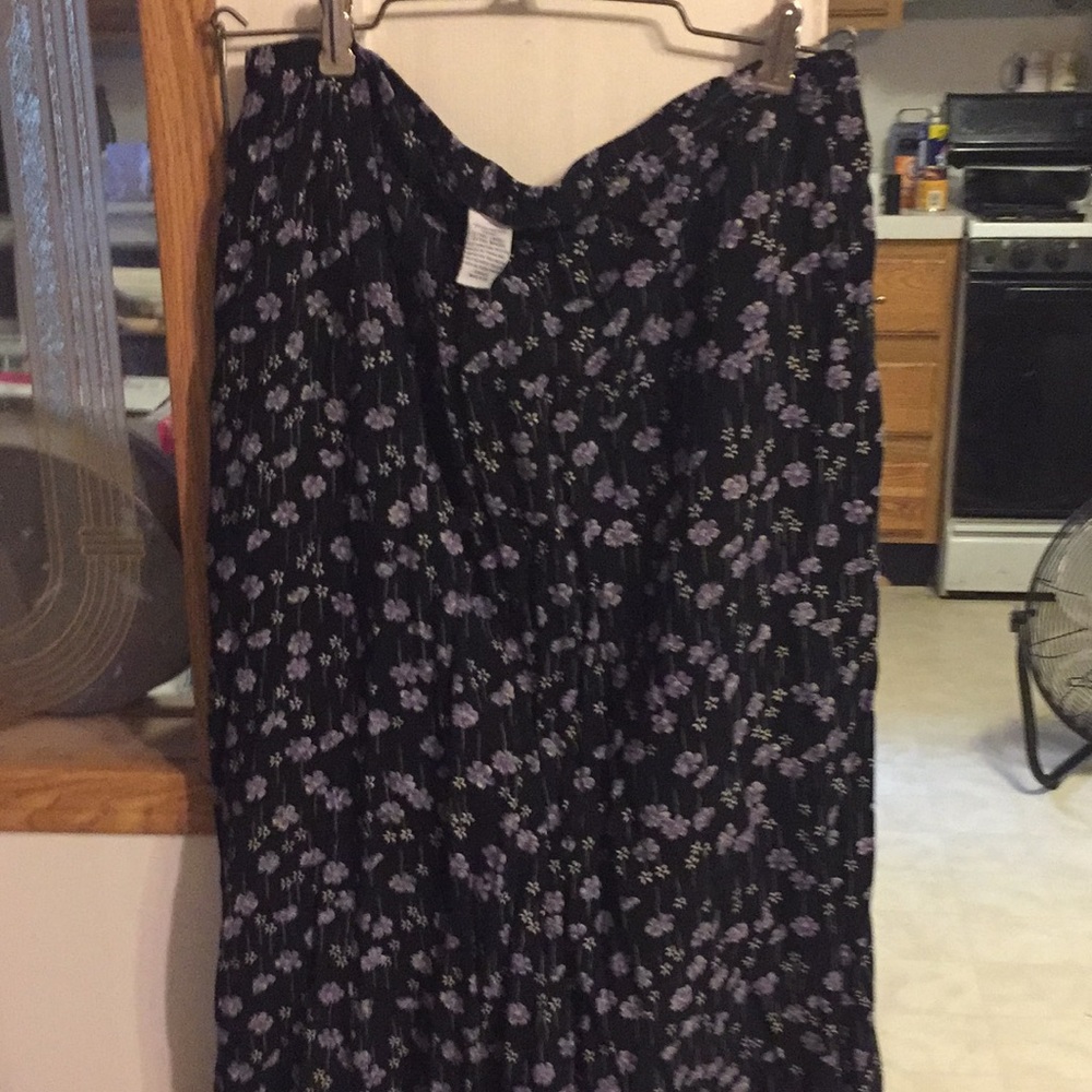 Purple flowered skirt